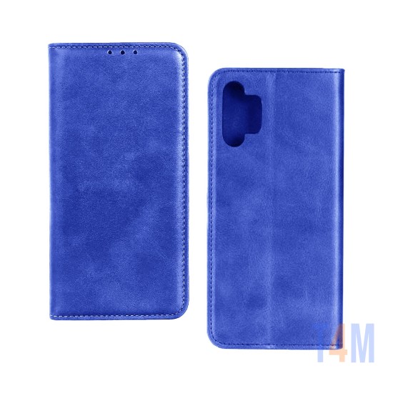 FUNDA ABATIBLE DE CUERO CON BOLSILLO INTERNO PARA SAMSUNG GALAXY A13 4G AZUL